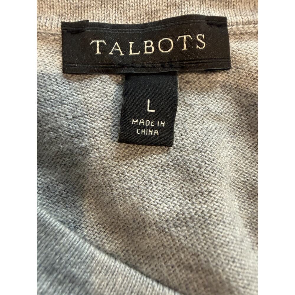 Talbots L Grey Flamingo Tee with Tie back Cotton Blend Beachy Vacation Whimsical - Picture 4 of 9